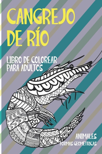 Libro de colorear para adultos - Formas geométricas - Animales - Cangrejo de río