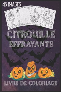 livre de coloriage de citrouille effrayante