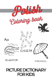 Learn Polish Coloring Book Picture Dictionary For Children