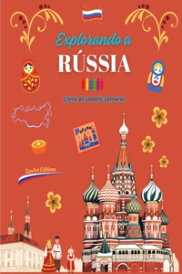 Explorando a Rússia - Livro de colorir cultural - Desenhos criativos de símbolos russos