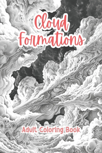 Cloud Formations Adult Coloring Book Grayscale Images By TaylorStonelyArt