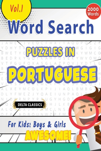 Word Search Puzzles in Portuguese for Kids