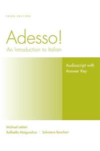 Adesso!, Audioscript and Answer Key Student Solution Manual