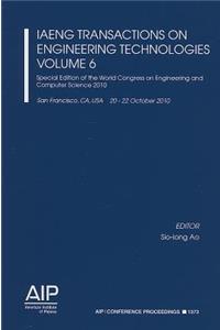 IAENG Transactions on Engineering Technologies, Volume 6