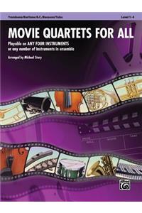 Movie Quartets for All, Trombone/Baritone B.C./Bassoon/Tuba, Level 1-4
