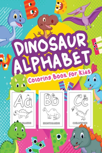 Dinosaur Alphabet Coloring Book For Kids