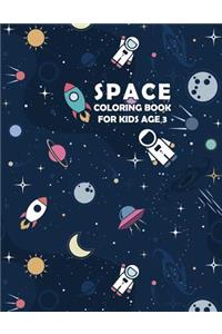 Space Coloring Book for Kids Age 3