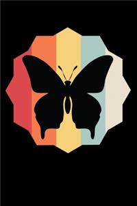 Retro vintage butterfly fans and animals lovers composition notebook