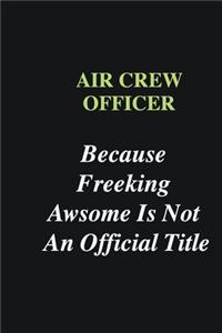 Air Crew Officer Because Freeking Awsome is Not An Official Title