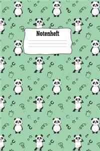 Notenheft: Panda Grün, Leeres Musik Manuskriptpapier, 6x9zoll=15,24cm X 22,86 CM, Notenbuch Zur Musikkomposition