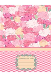 Floral Gingham Composition Book