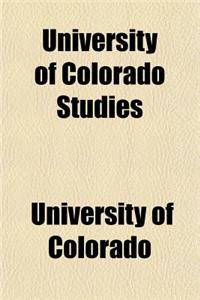 University of Colorado Studies