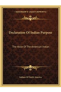 Declaration Of Indian Purpose