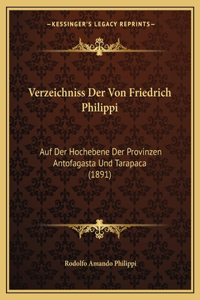 Verzeichniss Der Von Friedrich Philippi