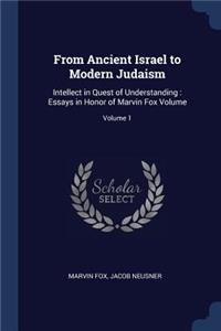 From Ancient Israel to Modern Judaism