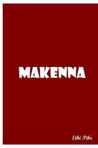 Makenna - Red Personalized Notebook / Extended Lines / Soft Matte Cover