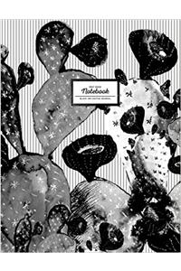 Dot Grid Notebook Black Ink Cactus Journal (Watercolor Notebook)