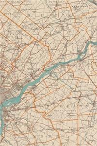 Philadelphia Vintage Map Field Journal Notebook, 50 pages/25 sheets, 4x6