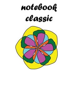 classic notebook: classic notebook with flower