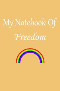 My notebook of freedom-Vintage-Rainbow pride Composition Notebook