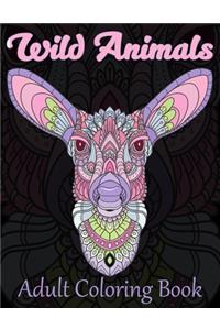 Wild Animals Adult Coloring Book
