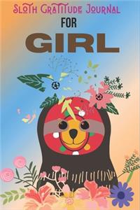 Sloth Gratitude Journal For Girl