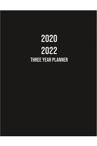 2020-2022 Three Year Planner: 2020-2022 Three Year Monthly Planner 36 months