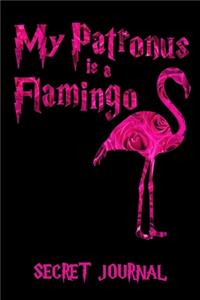 My Patronus Is A Flamingo: 120 Page Blank Line Journal, Notebook