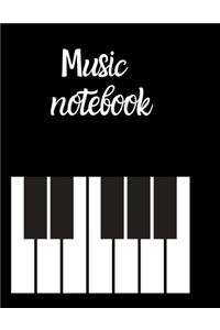 Blank Sheet Music Notebook, Notebook for Musicians, Music Composition Notebook