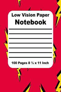 Low Vision Paper Notebook