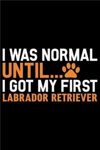 I Was Normal Until I Got My First Labrador Retriever