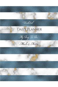 Undated Daily Planner - My Day, To Do, Meals & Notes