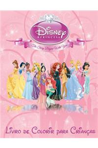 Princesa Disney livro de colorir para crianças