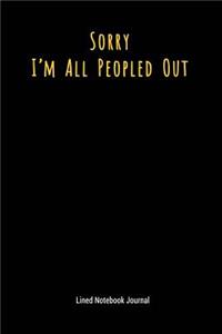 Sorry I'm All Peopled Out