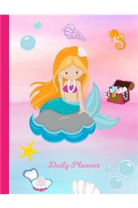 Daily Planner: 2019 - 2020 Mermaid Keyla Yearly Planner Pink & Blue Cover I January 19 - December 19 Writing Notebook Plan Days, Set Goals & Get Stuff Done