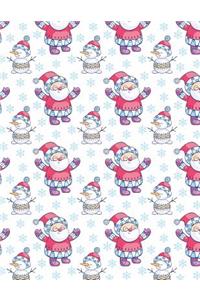 Santa and Snowman in White