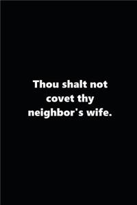 Religious Journal 9th Commandment Traditional Black White