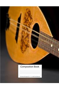 Composition Book 100 Sheets/200 Pages/8.5 X 11 In. Wide Ruled/ Mandolin