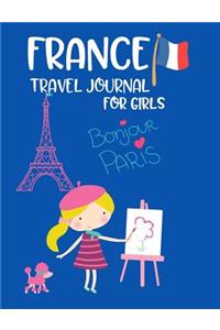 France Travel Journal for Girls