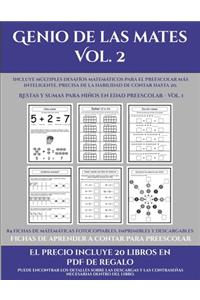 Fichas de aprender a contar para preescolar (Genio de las mates Vol. 2)