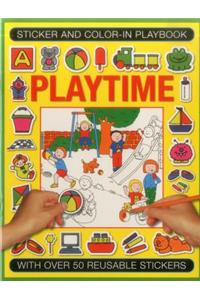 Sticker and Color-in Playbook: Playtime
