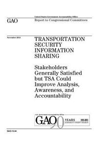 Transportation security information sharing