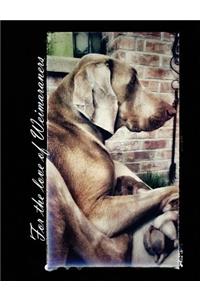 For the love of Weimaraners Composition Notebook College Ruled
