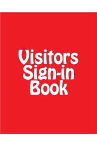 Visitors Sign-In Book