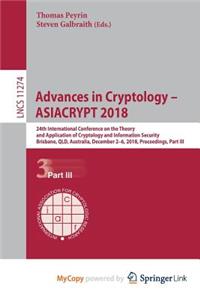 Advances in Cryptology - ASIACRYPT 2018