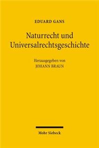 Naturrecht und Universalrechtsgeschichte: Vorlesungen Nach G.W.F. Hegel