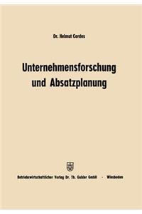 Unternehmensforschung Und Absatzplanung