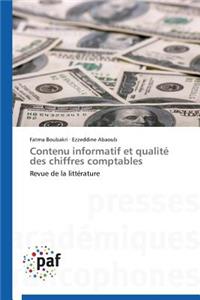 Contenu Informatif Et Qualité Des Chiffres Comptables