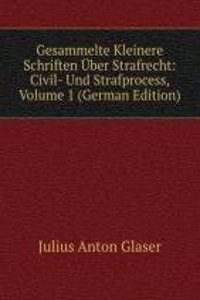 Gesammelte Kleinere Schriften Uber Strafrecht: Civil- Und Strafprocess, Volume 1 (German Edition)
