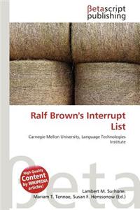 Ralf Brown's Interrupt List